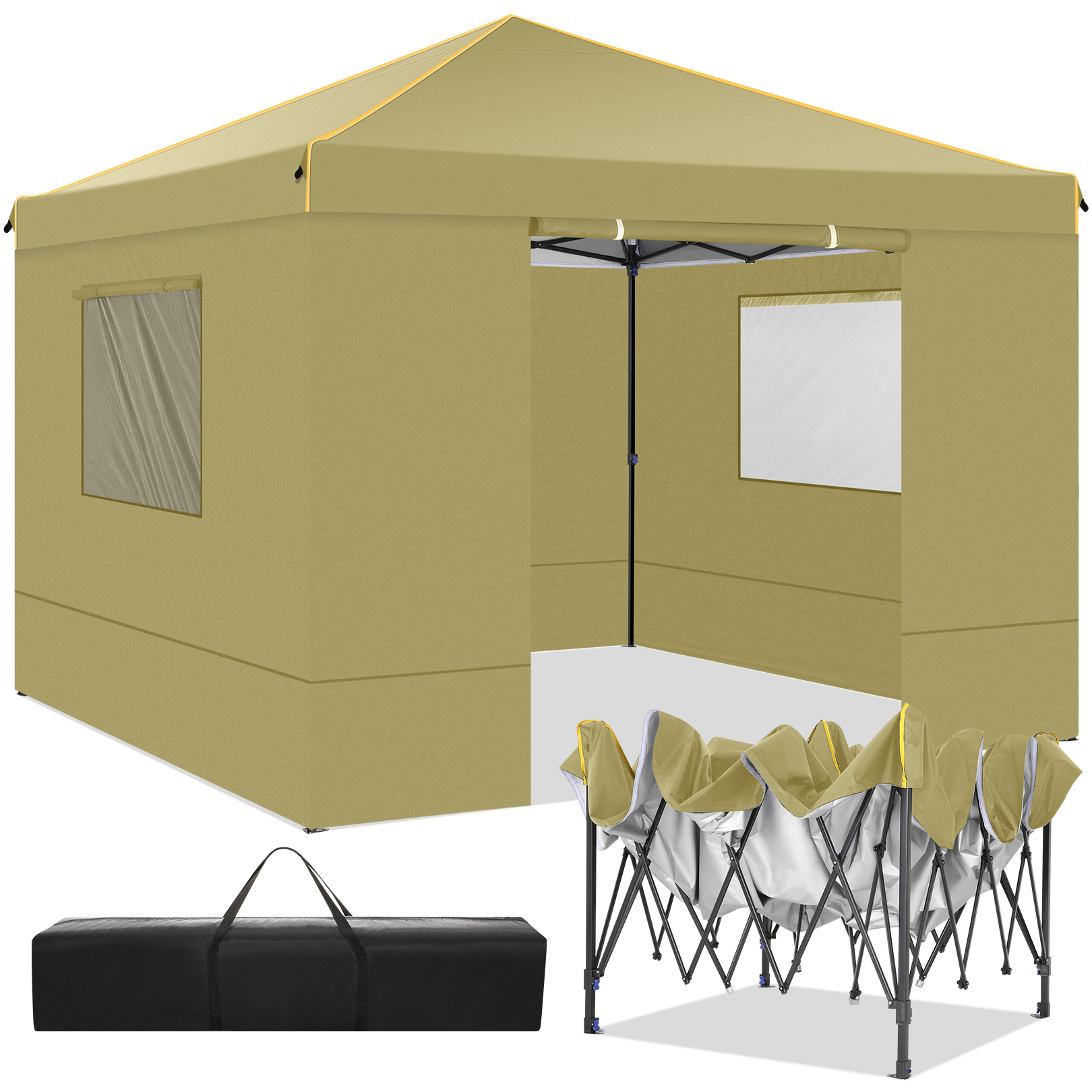SANOPY 10' x 10' Pop up Canopy Tent with 4 Removable Sidewalls, Outdoo