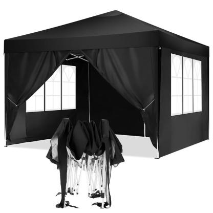 HOTEEL 10x20 Pop up Canopy Tent, Protable Canopy Tent with 6 Sidewalls Waterproof Commercial Pop up Tent for Parties, Wedding, Camping, Courtyard with Carry Bag,White
