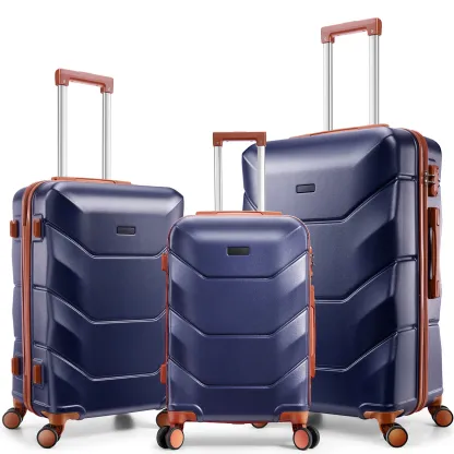 SANOPY 3-Piece Luggage Set Hardshell-(20"+24"+28"), Lightweight Hardshell Travel Carry on Luggage Set with TSA Locks & Smooth Silent Wheels