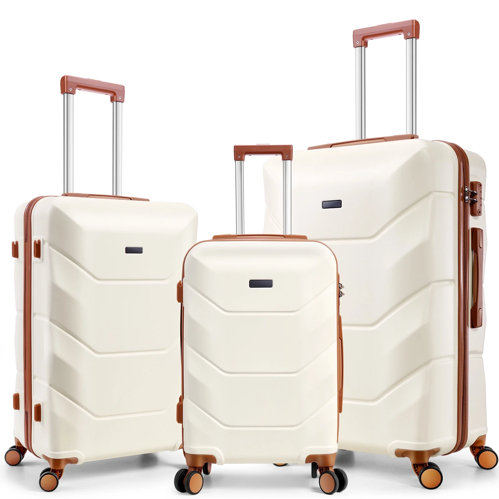 SANOPY 3-Piece Luggage Set Hardshell-(20"+24"+28"), Lightweight Hardshell Travel Carry on Luggage Set with TSA Locks & Smooth Silent Wheels