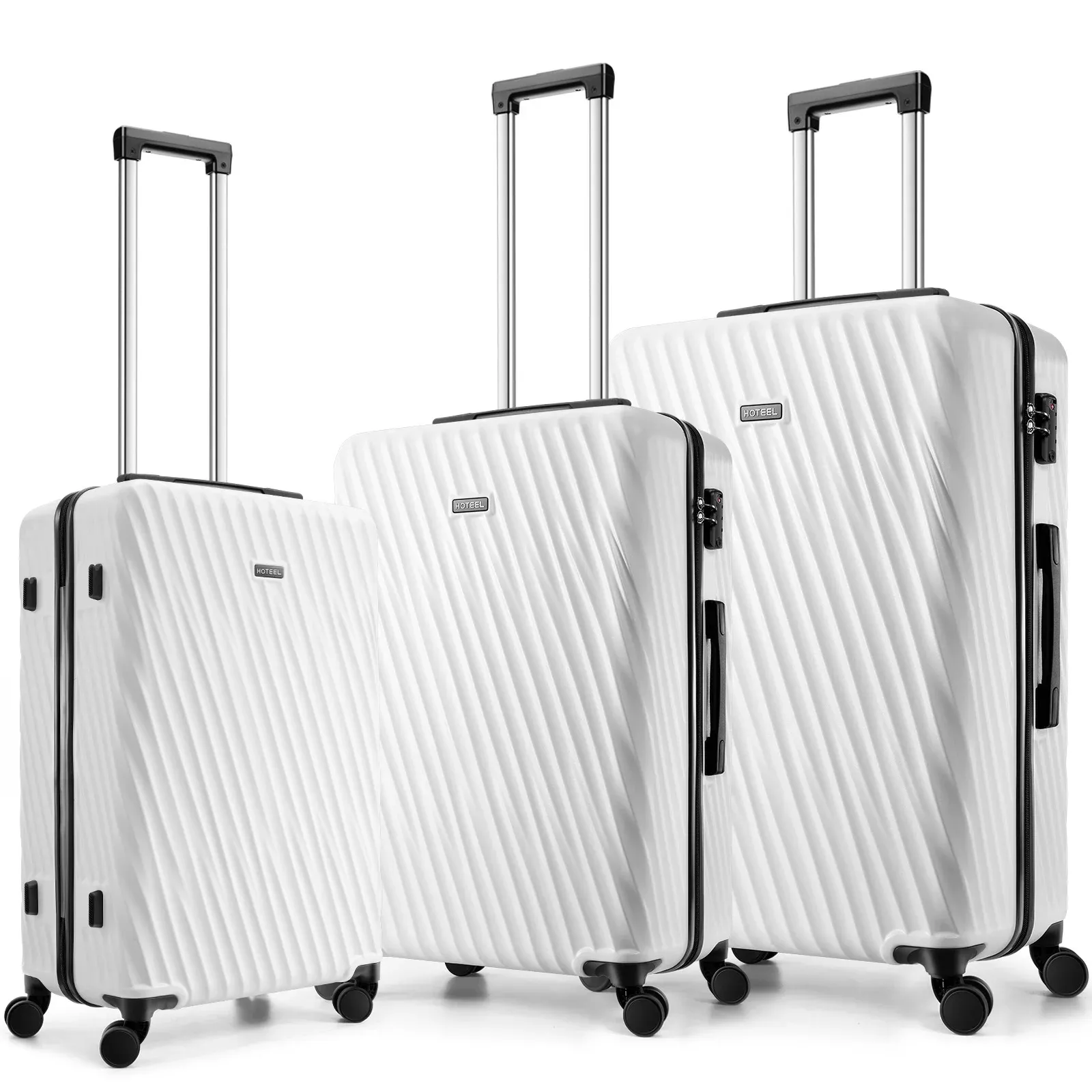 SANOPY 3-Piece Luggage Set Hardshell-(20"+24"+28"), Lightweight Hardshell Travel Carry on Luggage Set with TSA Locks & Smooth Silent Wheels