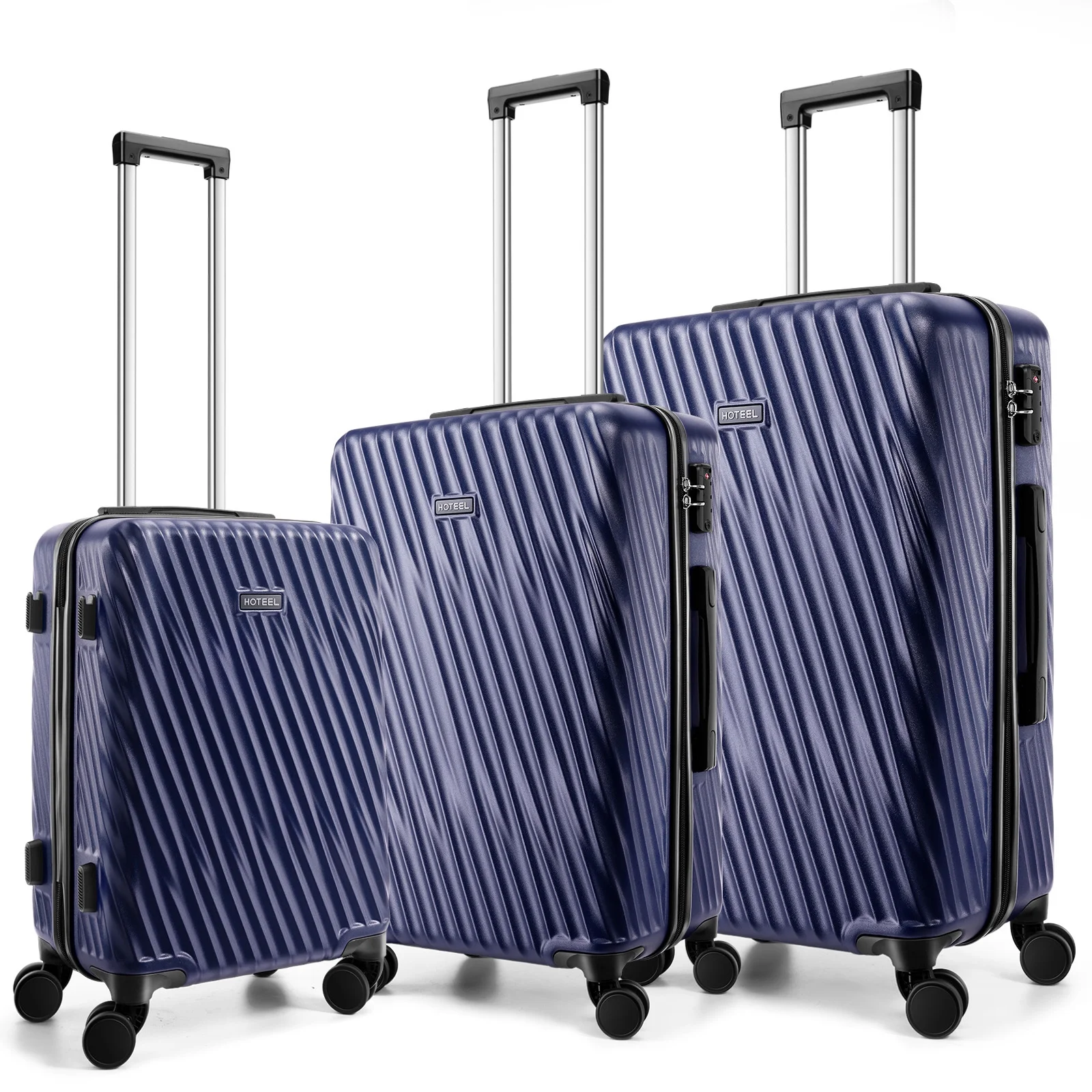 SANOPY 3-Piece Luggage Set Hardshell-(20"+24"+28"), Lightweight Hardshell Travel Carry on Luggage Set with TSA Locks & Smooth Silent Wheels