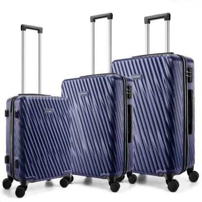 SANOPY 3-Piece Luggage Set Hardshell-(20"+24"+28"), Lightweight Hardshell Travel Carry on Luggage Set with TSA Locks & Smooth Silent Wheels