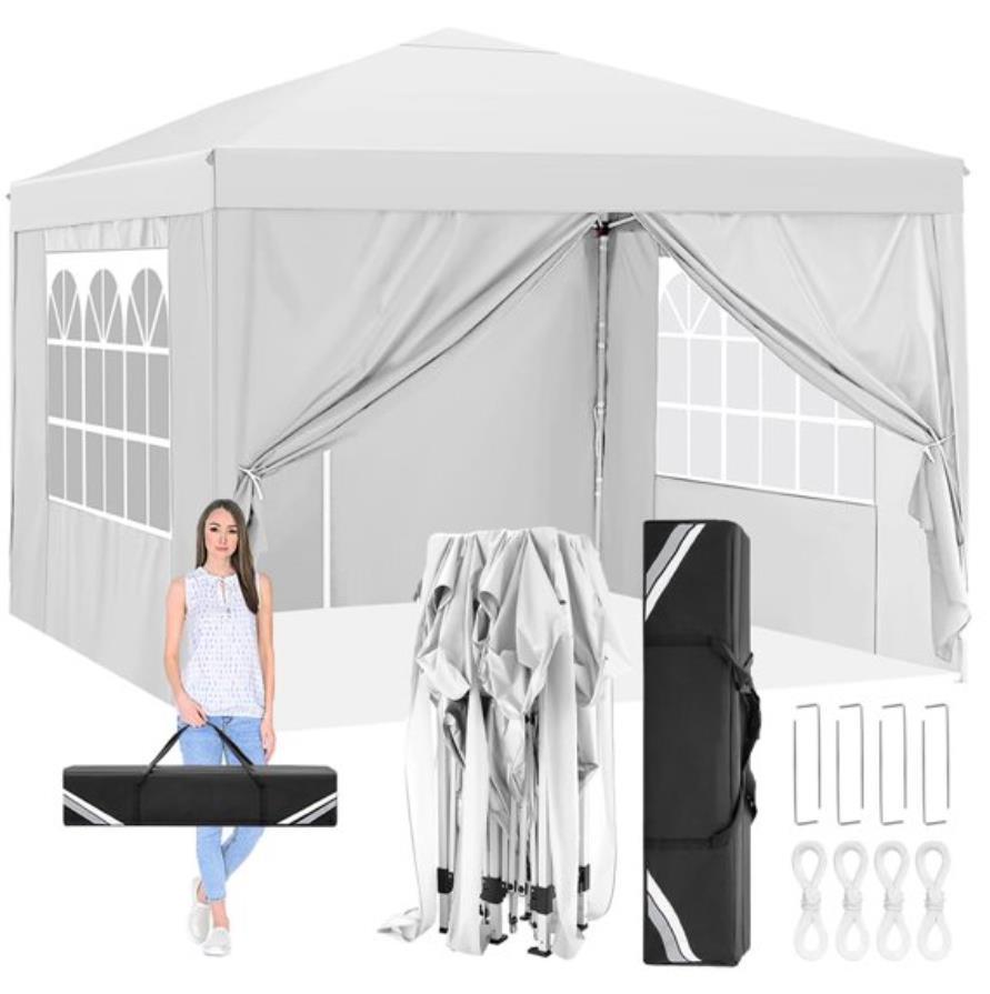 HOTEEL 10'x10' Pop up Canopy Tent, Outdoor Instant Commercial Tents, Shade Shelter Gazebo,for Backyard Parties Event