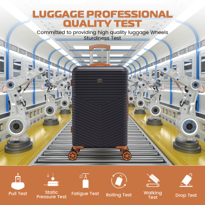 SANOPY 4 Pcs Luggage Set, ABS+PC(Sturdy) Hardshell Suitcases, TSA Locks, Silent Dual Spinner Wheels, Black