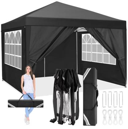 HOTEEL 10'x10' Pop up Canopy Tent, Outdoor Instant Commercial Tents, Shade Shelter Gazebo,for Backyard Parties Event