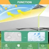 SANOPY 10' x 10' Outdoor Canopy Party Tent EZ Pop Up Canopy Commercial Instant Canopies Gazebo with Air Vent, 8 Stakes & 4 Ropes & 4 Sandbags for Beach Wedding Picnics Camping