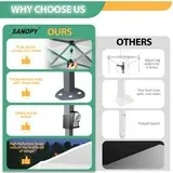 SANOPY 10' x 10' Outdoor Canopy Party Tent EZ Pop Up Canopy Commercial Instant Canopies Gazebo with Air Vent, 8 Stakes & 4 Ropes & 4 Sandbags for Beach Wedding Picnics Camping