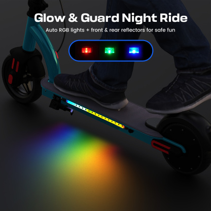 SANOPY 150W Electric Scooter for Kids, 3 Speeds Adjustable, Max Load 132lbs, LED Visible Display for Kids Ages 6-14,Ideal Gifts for Kids