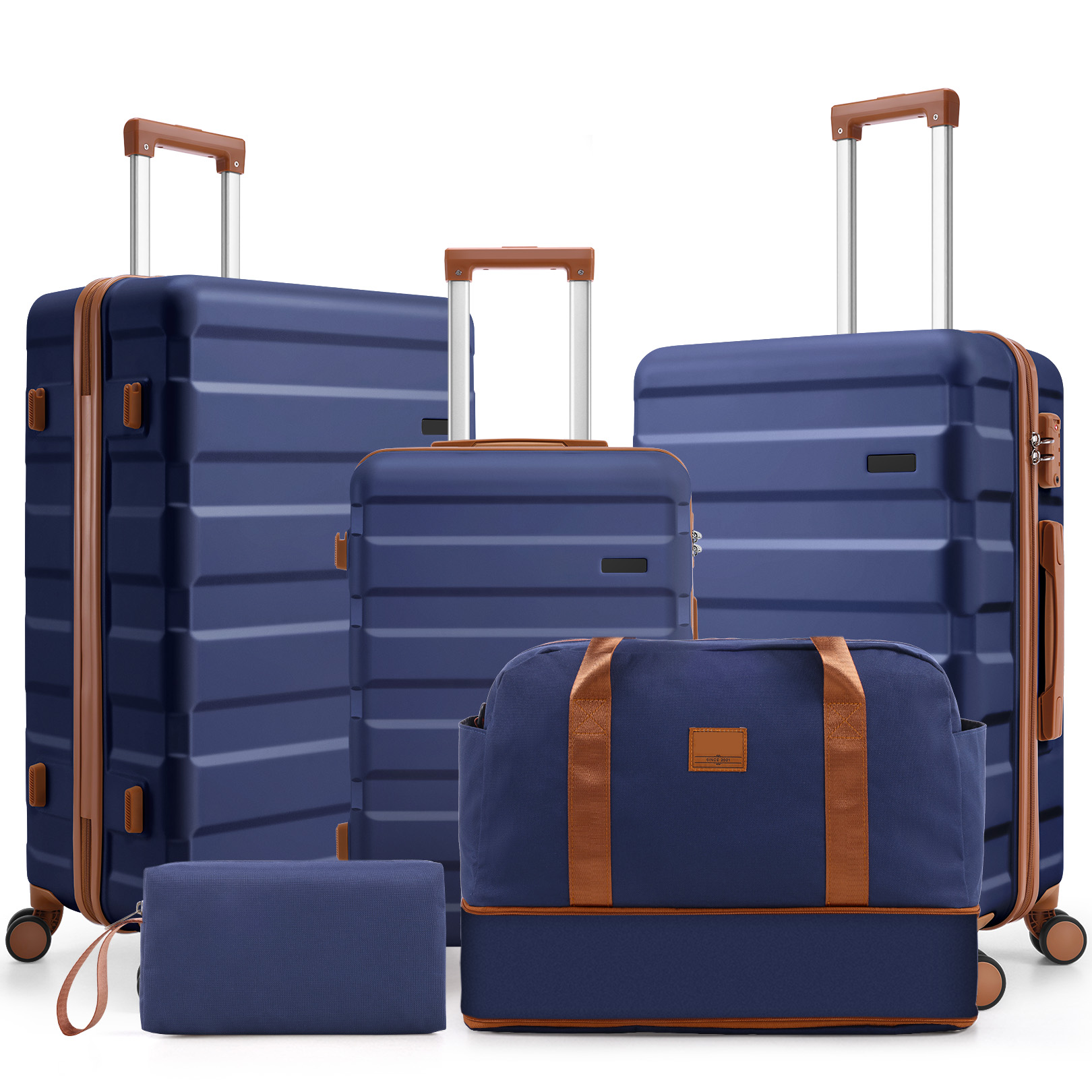 SANOPY 20" Luggage Set, Hardside 3PCS Suitcase Set with TSA Lock and Spinner Wheels