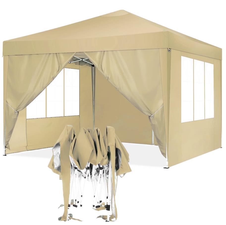 HOTEEL 10x20 Pop up Canopy Tent, Protable Canopy Tent with 6 Sidewalls Waterproof Commercial Pop up Tent for Parties, Wedding, Camping, Courtyard with Carry Bag,White