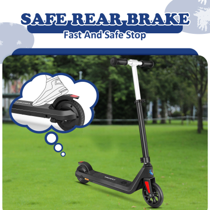 SANOPY Electric Scooter for Kids Ages 6-14 with Dynamic Lights, LED Display, 8 MPH, 80 mins Ride Time, Adjustable Handlebar Height, Lightweight Kids Electric Kick Scooter, Black