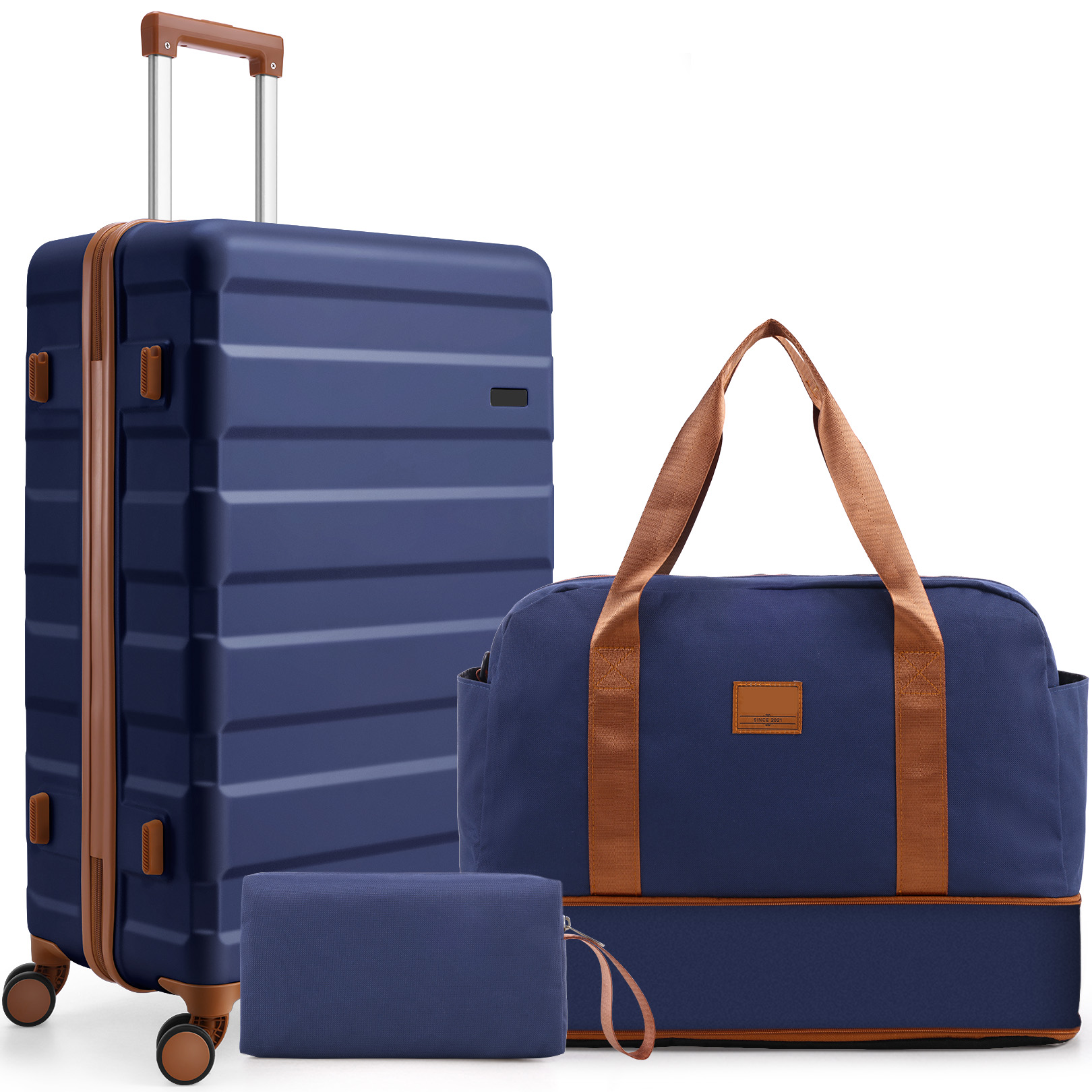 SANOPY 20" Luggage Set, Hardside 3PCS Suitcase Set with TSA Lock and Spinner Wheels