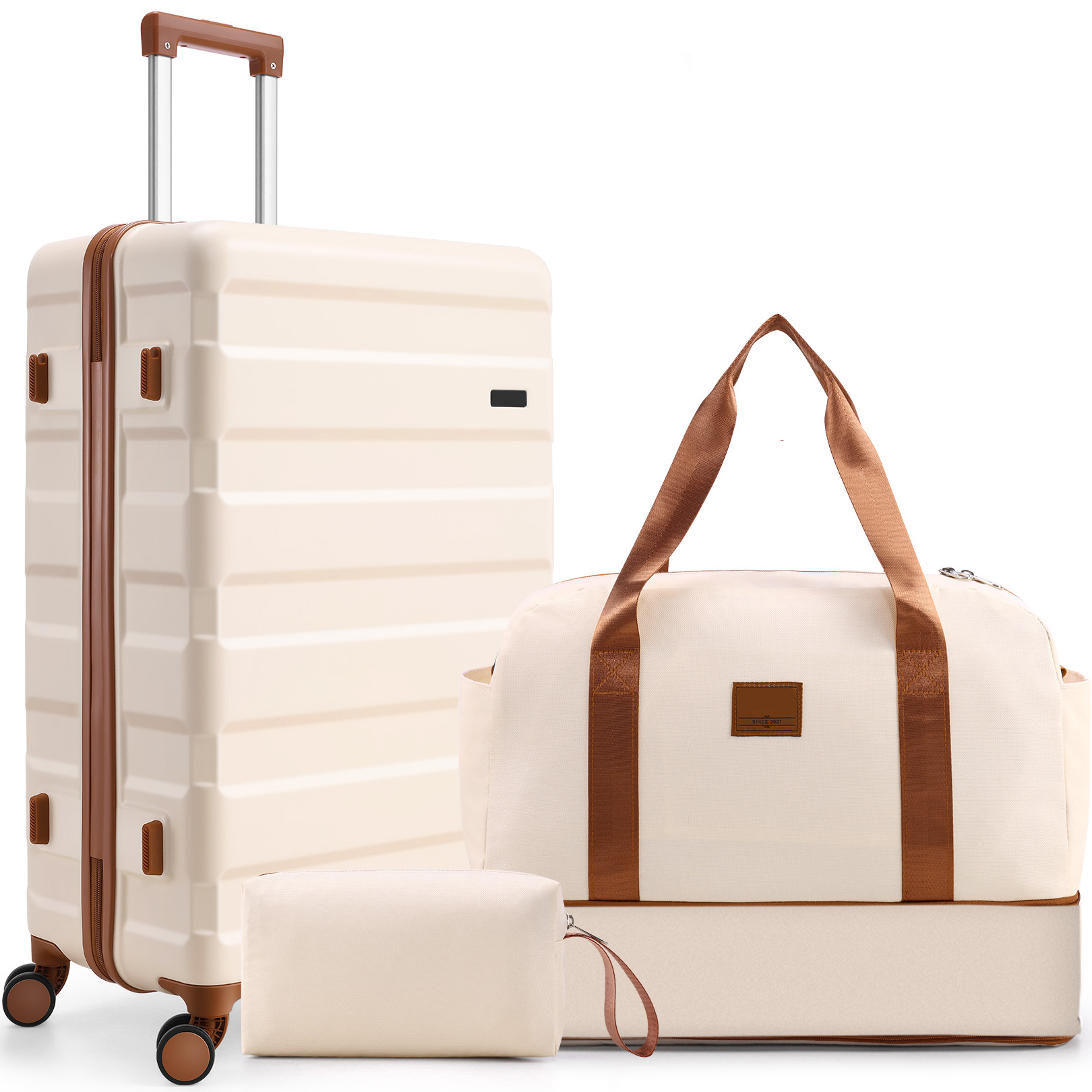 SANOPY 20" Luggage Set, Hardside 3PCS Suitcase Set with TSA Lock and Spinner Wheels