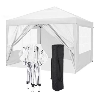 HOTEEL 10x20 Pop up Canopy Tent, Protable Canopy Tent with 6 Sidewalls Waterproof Commercial Pop up Tent for Parties, Wedding, Camping, Courtyard with Carry Bag,White