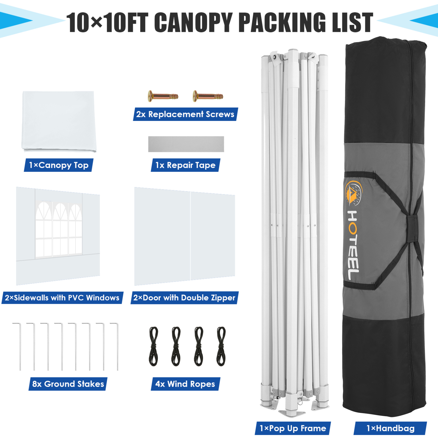 SANOPY 10x10 Heavy Duty Pop Up Canopy Tent with 4 Sidewalls, Commercial Instant Waterproof Canopy Tent, UV 50+ with Silver Coated, Upgraded Thickened Hexagonal Legs, White