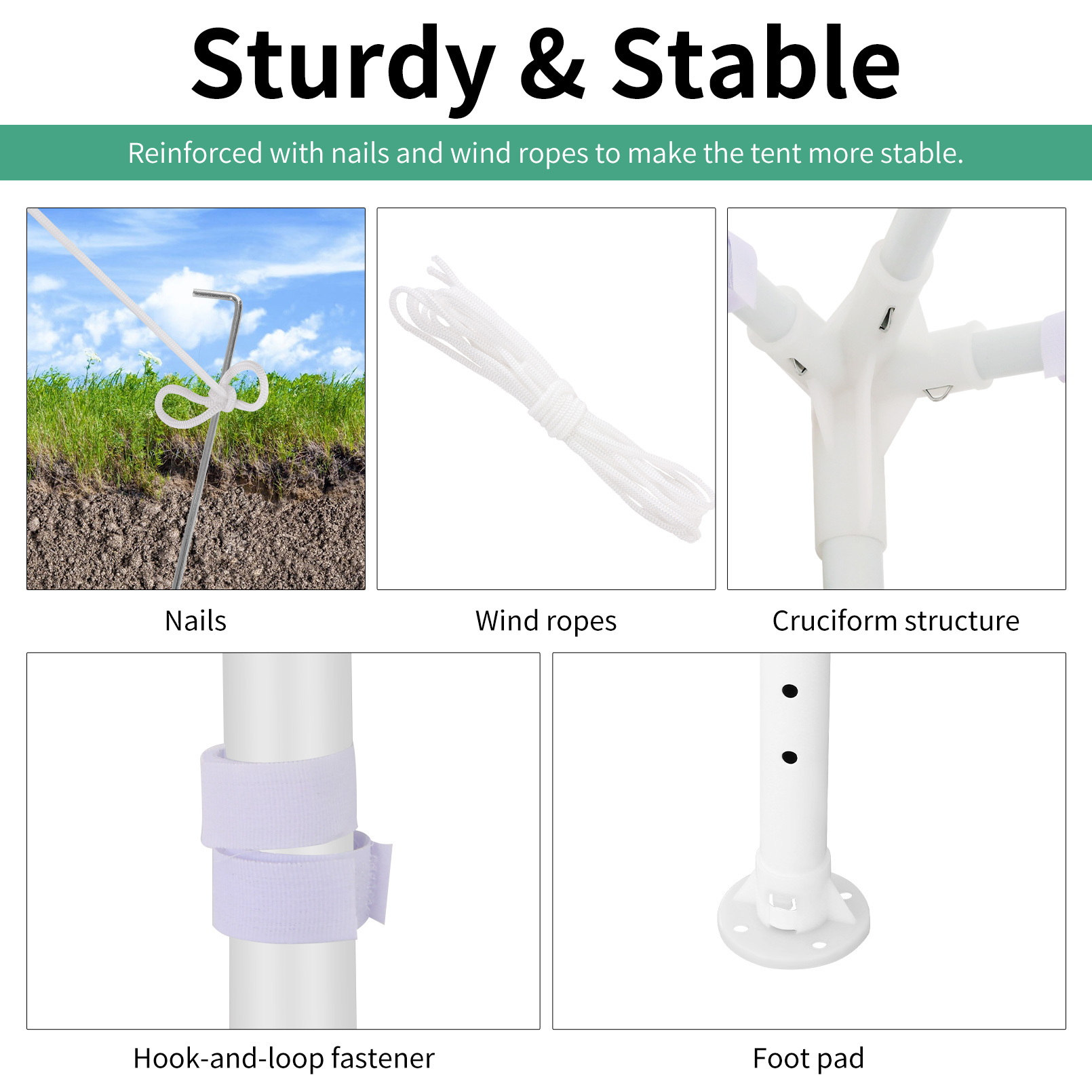 SANOPY 10x30 Party Wedding Canopy Tents for Parties with 8 Removable Sidewalls, Waterproof Outdoor Tent for Weddings and Events, White