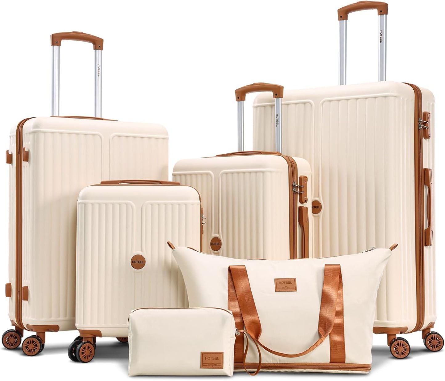 SANOPY 3 Piece Hardshell Luggage Set, ABS+PC Lightweight Suitcase Set with Double Spinner Wheels TSA Lock. (Black)