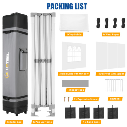 SANOPY 10x15 Pop Up Canopy Tent Heavy Duty with 4 Sidewalls Tents for Parties Outdoor Canopy Event Tent Wedding with Roller Bag, UV 50+ & Upgraded No Water, Thick Hexagonal Legs, White