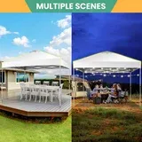 SANOPY 10' x 10' Outdoor Canopy Party Tent EZ Pop Up Canopy Commercial Instant Canopies Gazebo with Air Vent, 8 Stakes & 4 Ropes & 4 Sandbags for Beach Wedding Picnics Camping