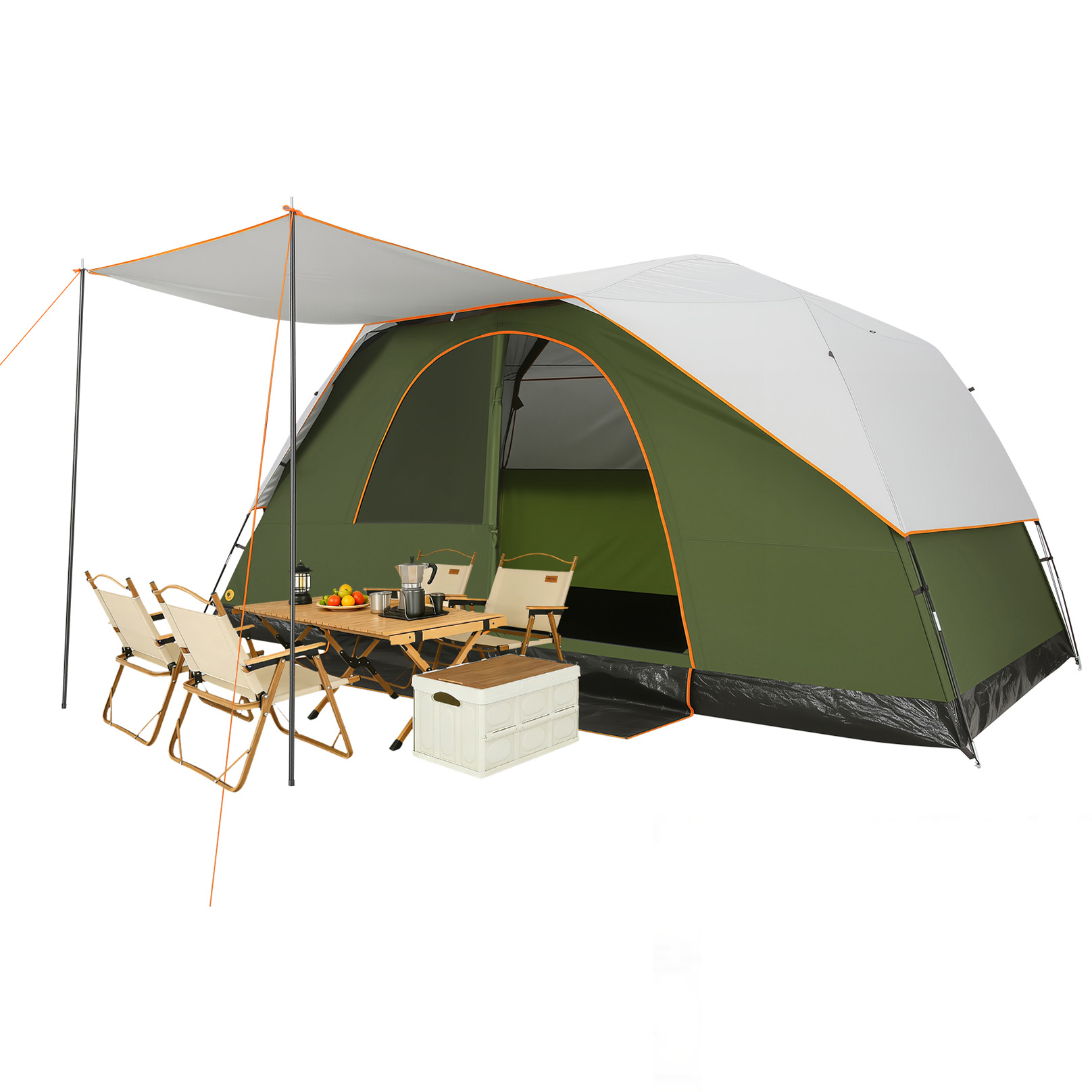 HOTEEL 4/6/8/10 Person Tent for Camping, Easy Setup Camping Tent with Rainfly & Screen Windows for Camping/Traveling/Family Gathering/Hiking/Beach