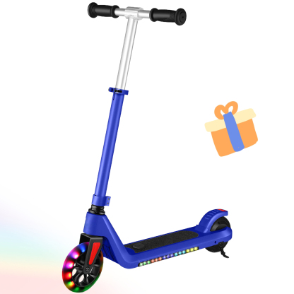 SANOPY Electric Scooter for Kids Ages 6-14, Adjustable Speed & Height, Colorful Lights, LED Display, 150W Motor, up to 10 mph, 80 Mins Ride Time, Pink