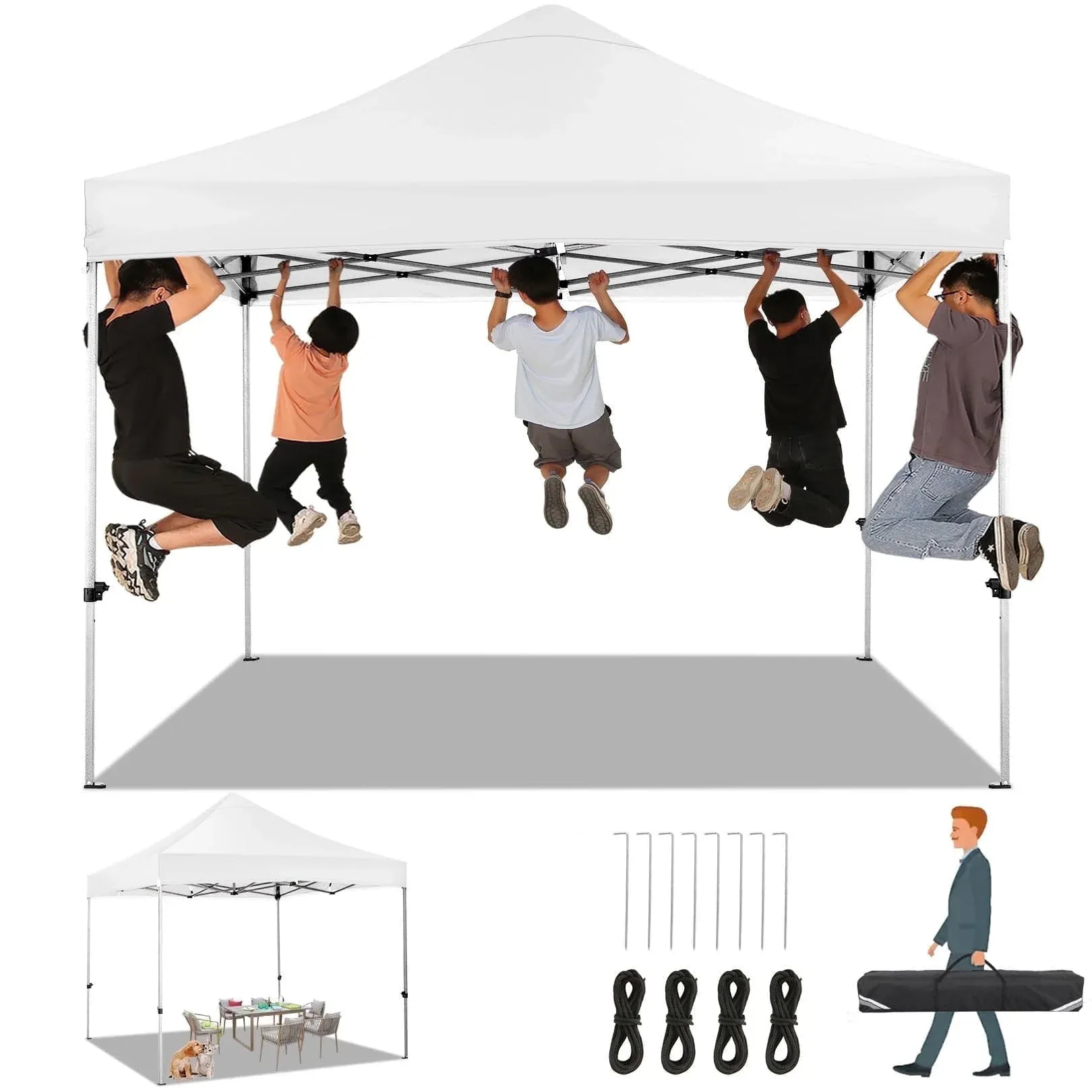 SANOPY 10'x10' Pop up Canopy Tent Anti-UV Waterproof Outdoor Gazebo Instant Party Wedding Backyard Canopy Tent Shade Shelter for Backyard, Patio, Parties,