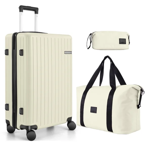 SANOPY 20" Luggage Set, Hardside 3PCS Suitcase Set with TSA Lock and Spinner Wheels