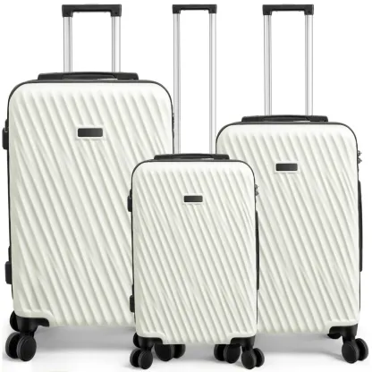 SANOPY 20"+24"+28" ABS Spinner Suitcases， Silent 360° Wheels, Ergonomic Handles
