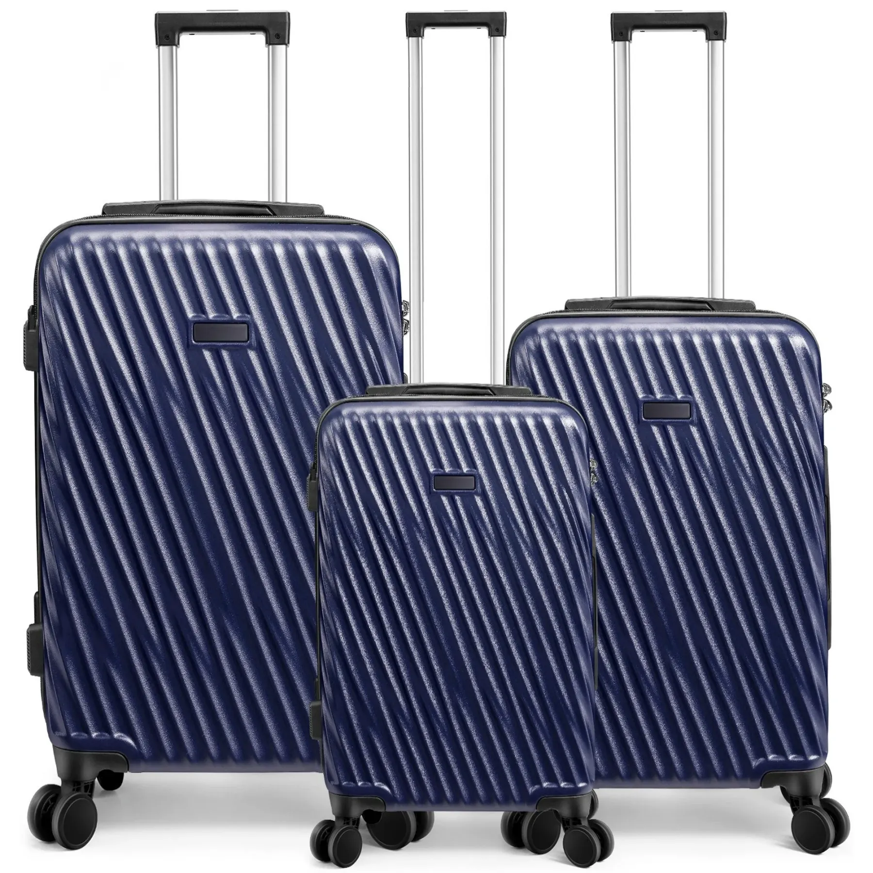 SANOPY 20"+24"+28" ABS Spinner Suitcases， Silent 360° Wheels, Ergonomic Handles