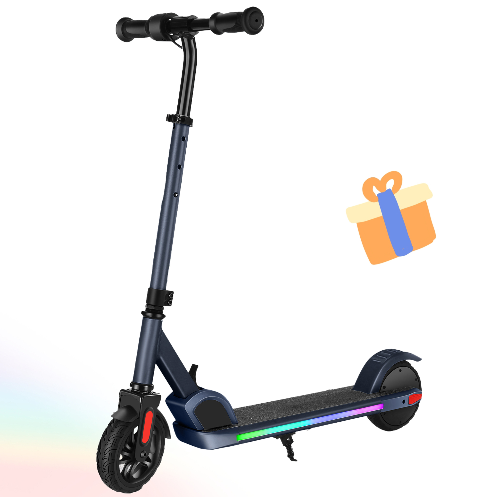 SANOPY Electric Scooter for Kids Ages 6-14, Adjustable Speed & Height, Colorful Lights, LED Display, 150W Motor, up to 10 mph, 80 Mins Ride Time, Pink