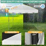 SANOPY 10' x 10' Outdoor Canopy Party Tent EZ Pop Up Canopy Commercial Instant Canopies Gazebo with Air Vent, 8 Stakes & 4 Ropes & 4 Sandbags for Beach Wedding Picnics Camping