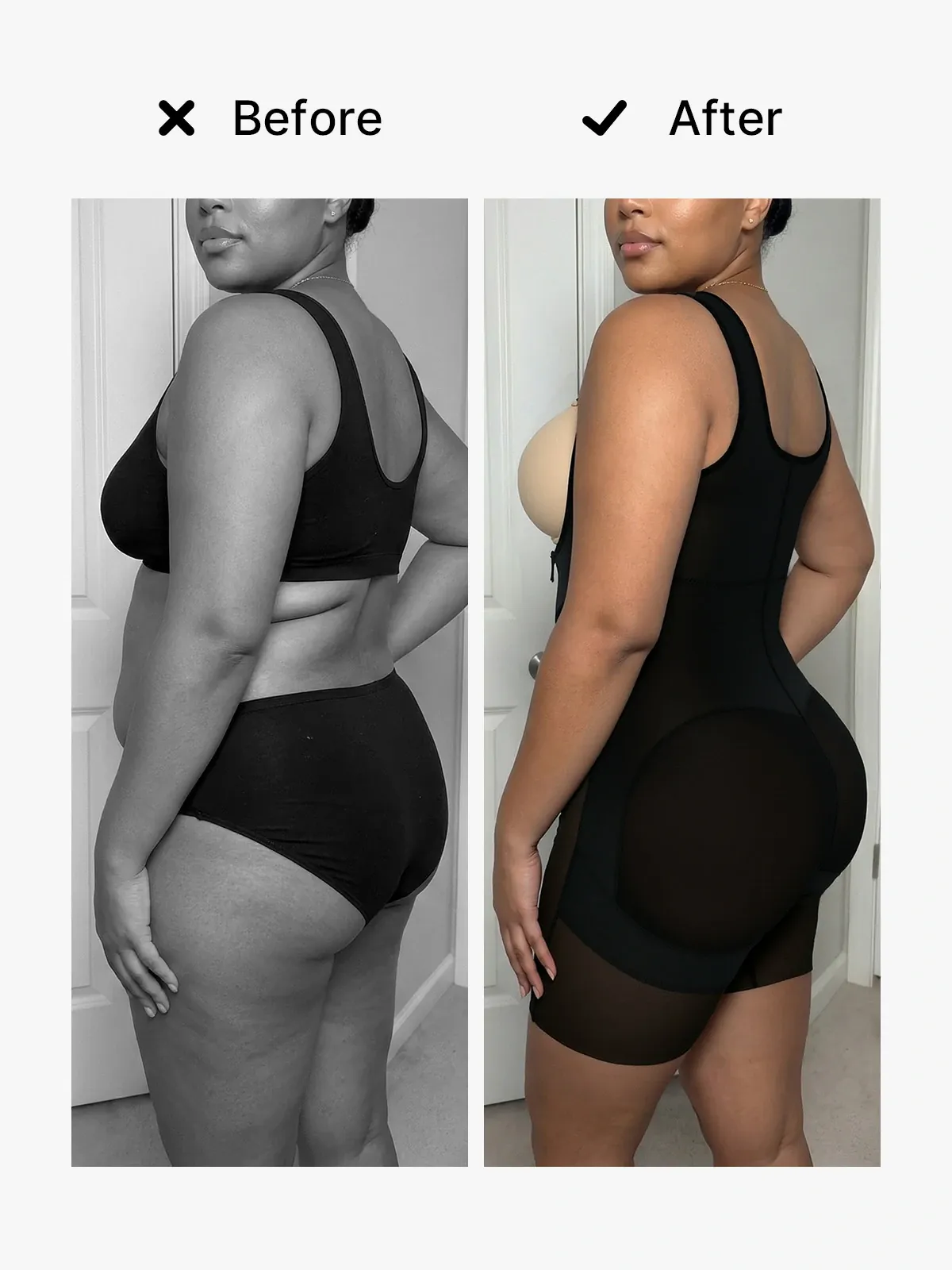 U Shaped Faja Tummy Control Butt Lift Mid-Thigh Bodysuit