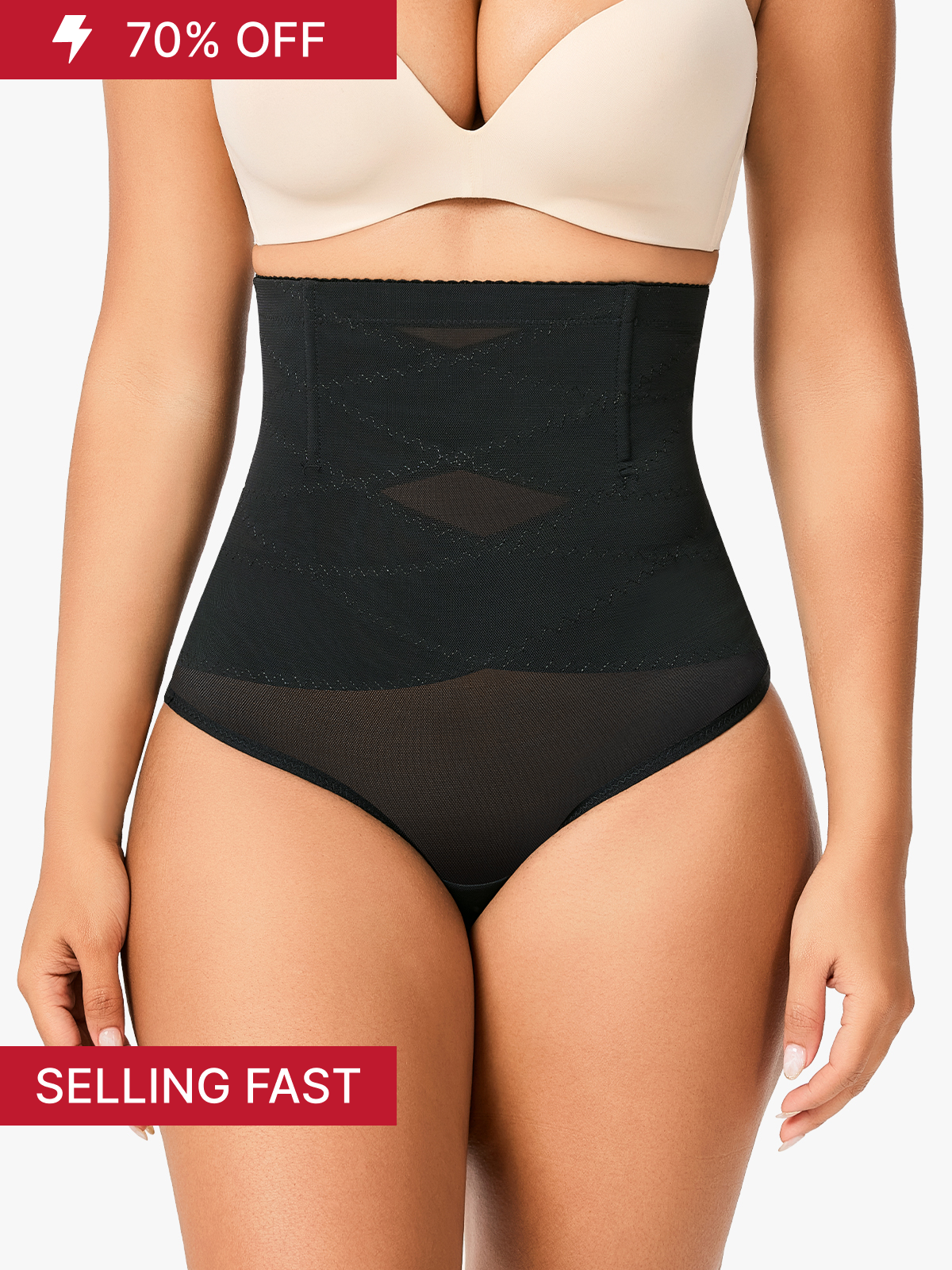 Tummy Control Thong Shapewear High-Waist Butt Lifter Panties