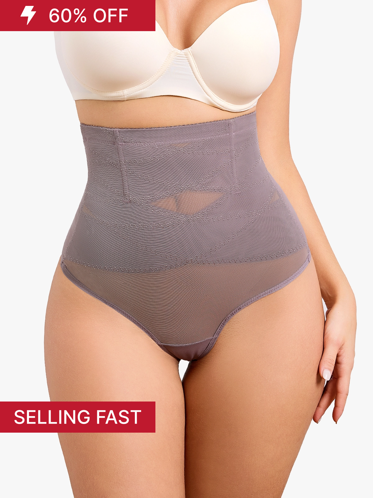 Tummy Control Thong Shapewear High-Waist Butt Lifter Panties