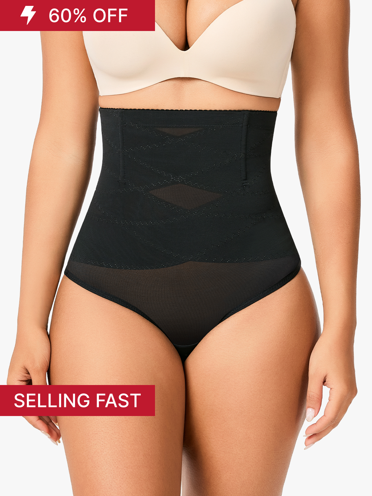 Tummy Control Thong Shapewear High-Waist Butt Lifter Panties