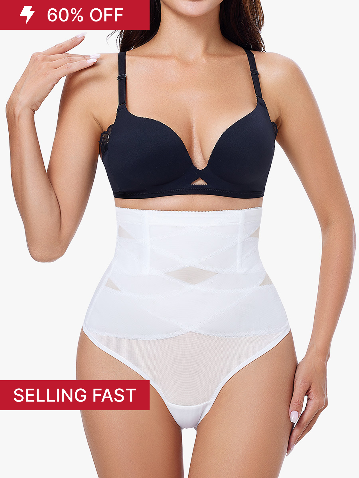 Tummy Control Thong Shapewear High-Waist Butt Lifter Panties