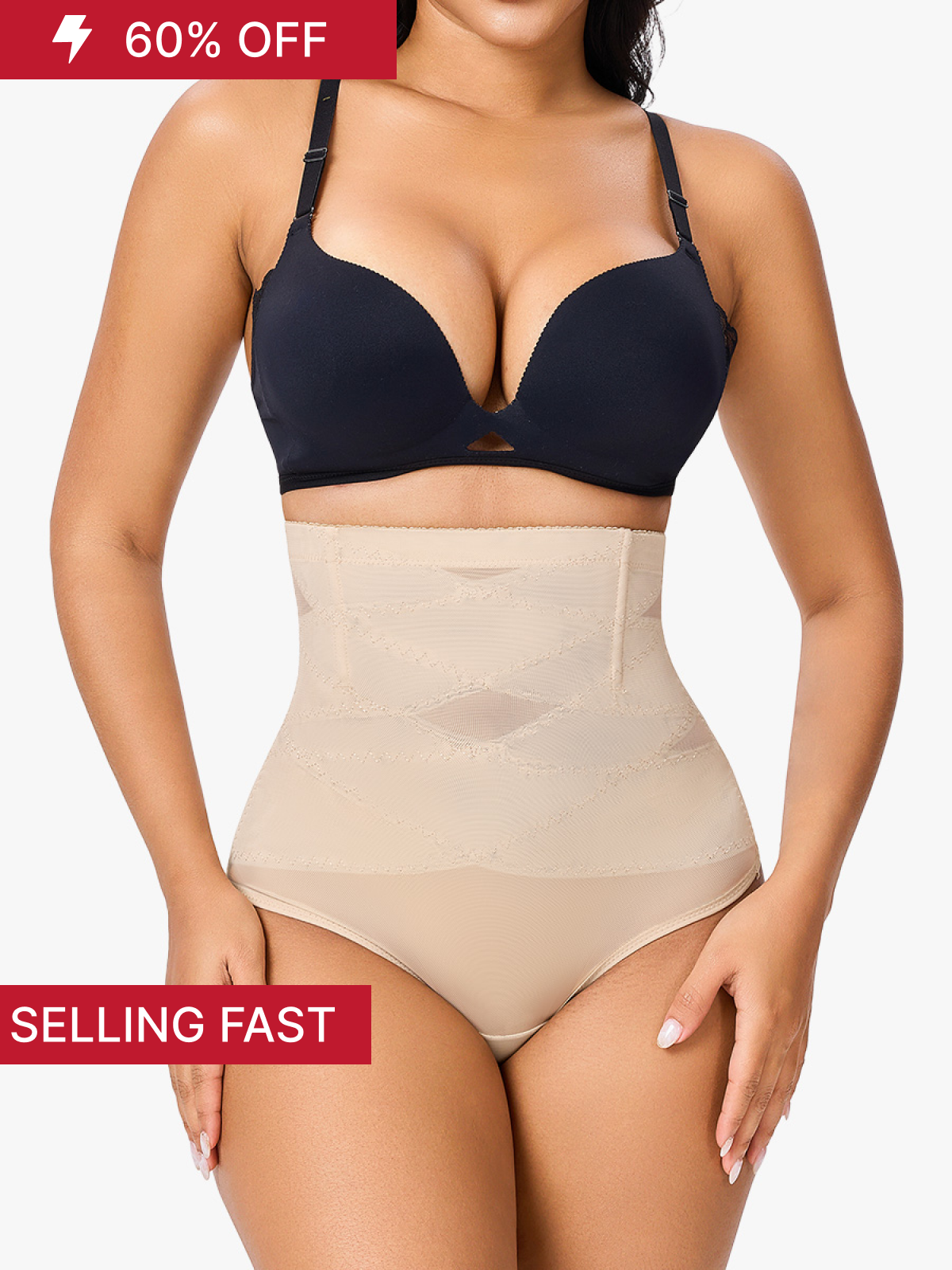 Tummy Control Thong Shapewear High-Waist Butt Lifter Panties