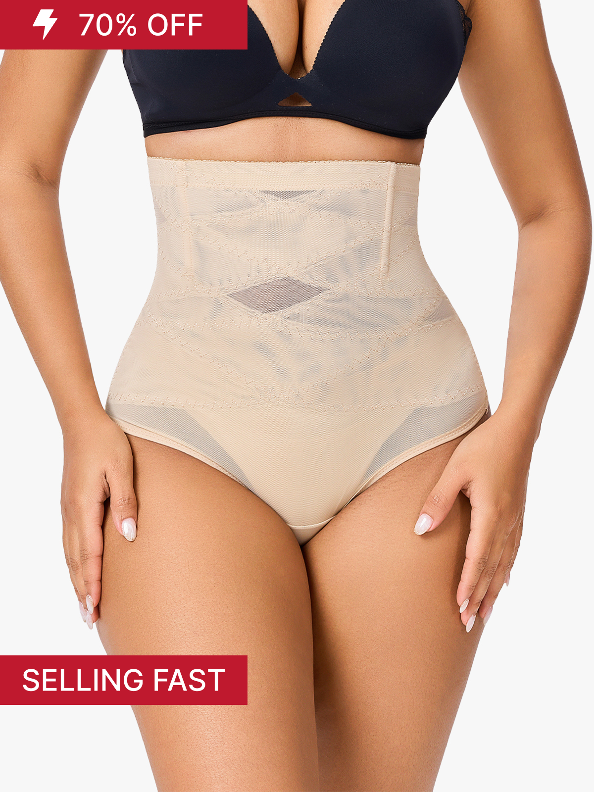 Tummy Control Thong Shapewear High-Waist Butt Lifter Panties