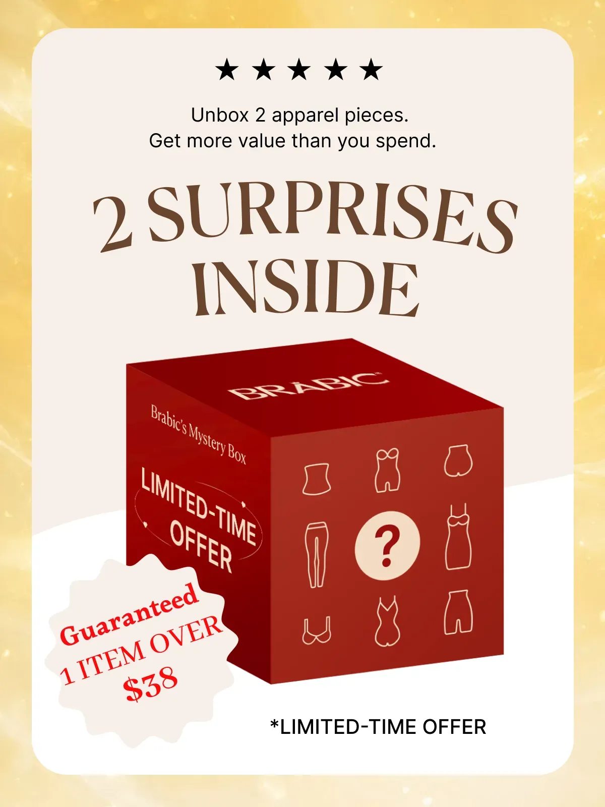 Mystery Box: $35 for 2 Surprise Pieces( Guaranteed 1 Premium Piece Valued Over $38) 