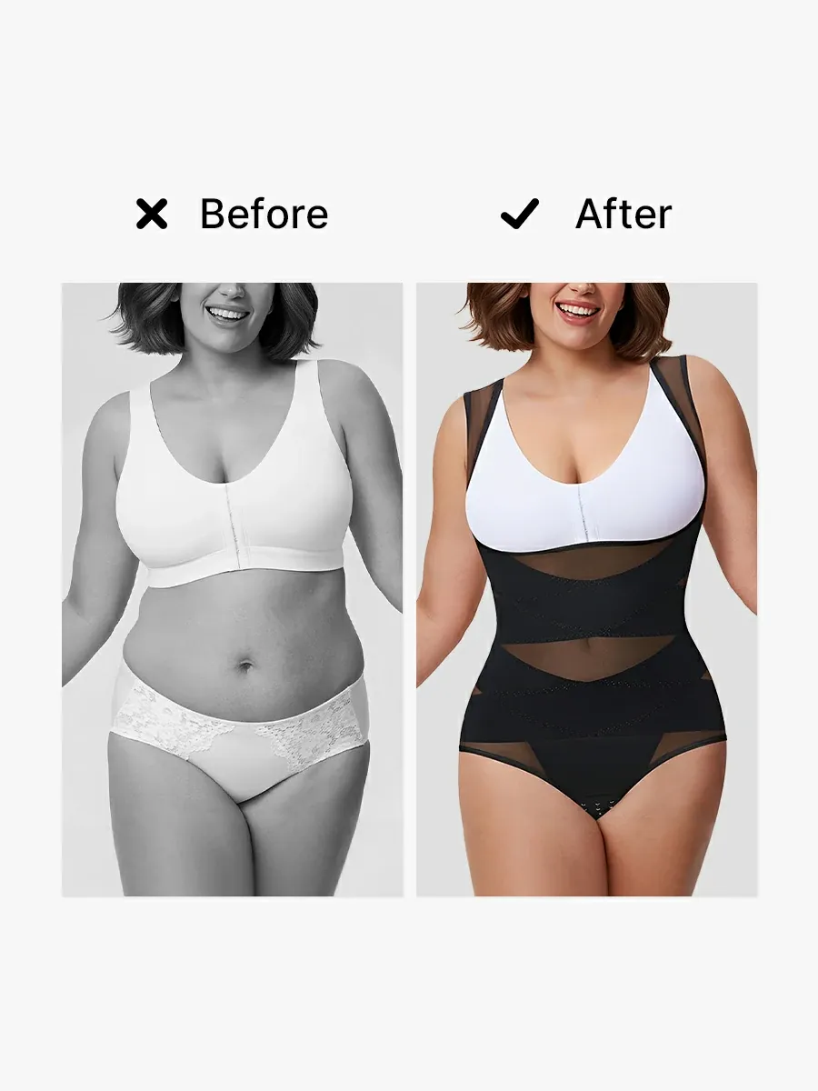 Mesh Tummy Control Slimming Girdles Invisible Breathable Shapewear Bodysuit