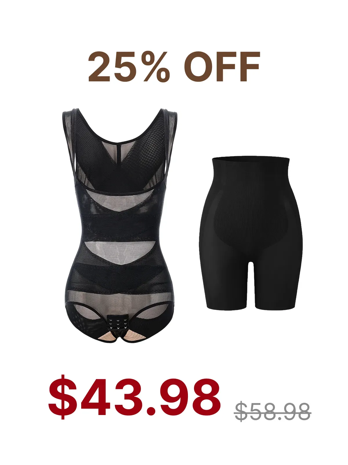 Tummy Control Mesh Slimming Girdles Shapewear Bodysuit