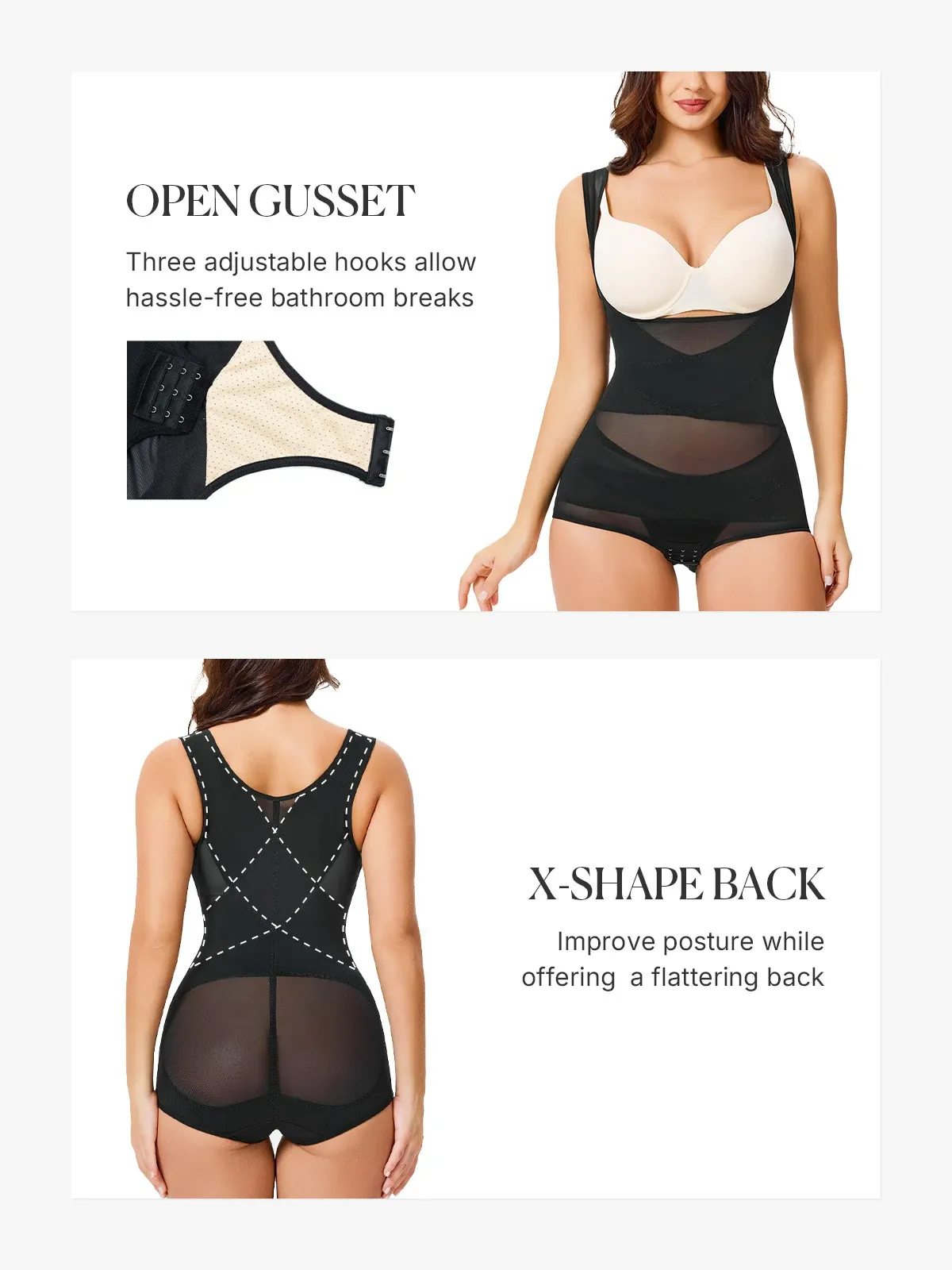 Mesh Tummy Control Slimming Girdles Invisible Breathable Shapewear Bodysuit