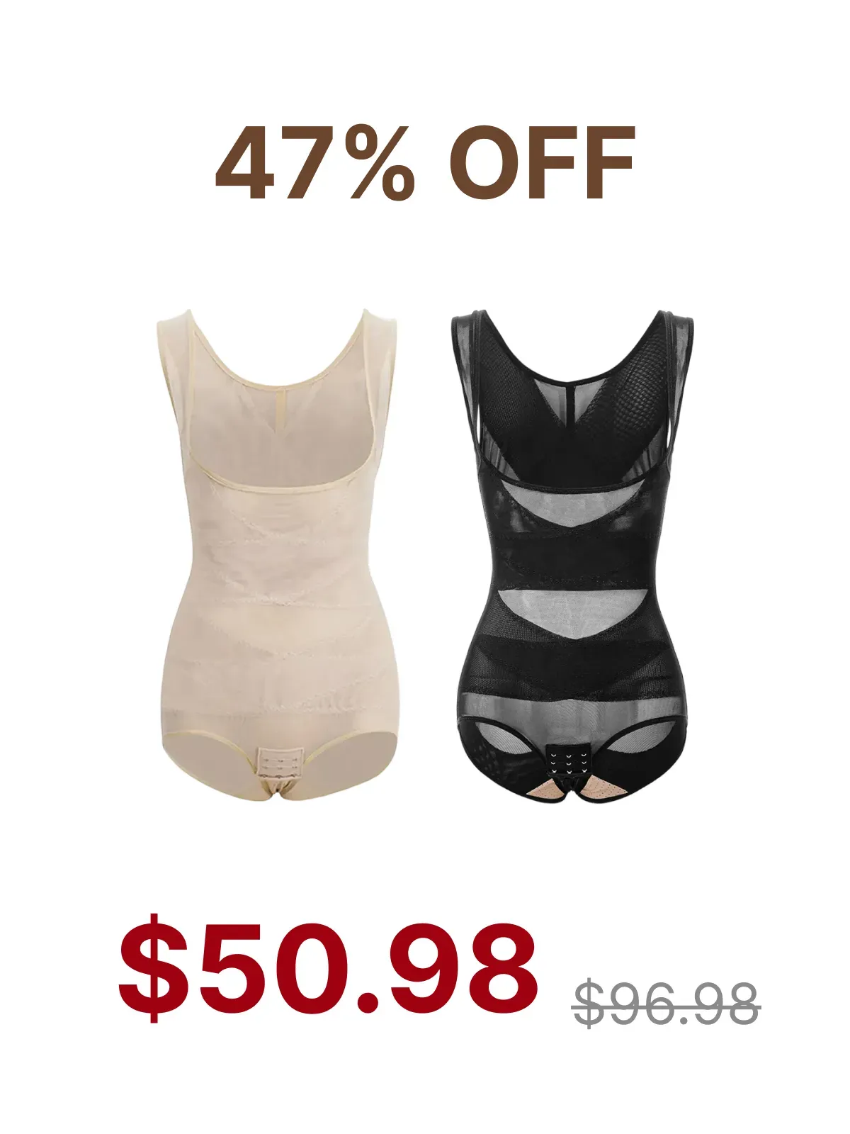 Mesh Tummy Control Slimming Bodysuit Bundle
