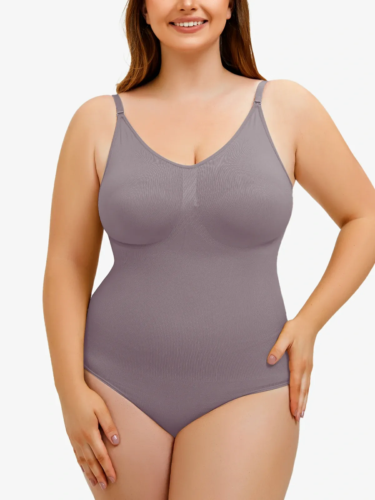 Seamless Smoothing Backless Cami Thong Bodysuit 