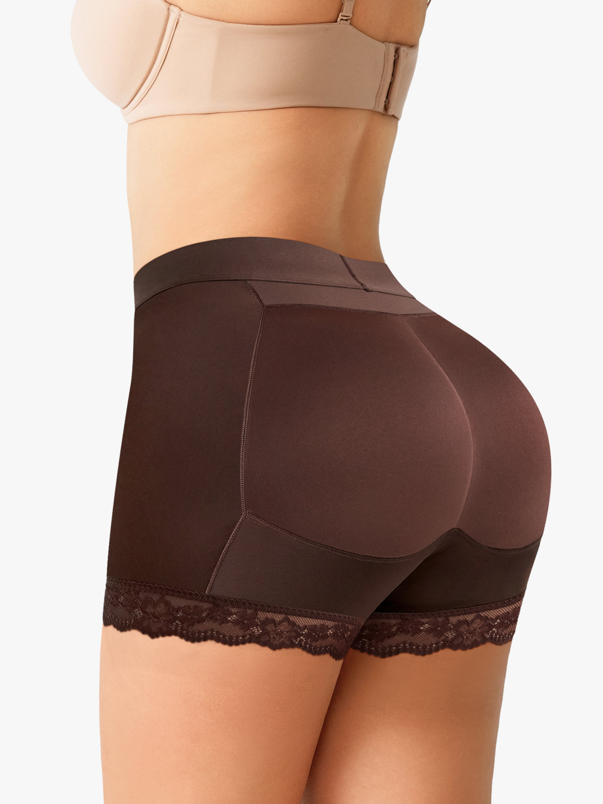 Padded Mid-Rise Butt Lifter Shorts