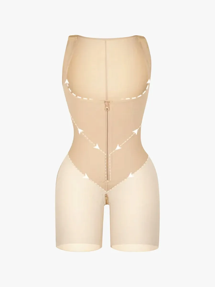 U Shaped Faja Tummy Control Butt Lift Mid-Thigh Bodysuit