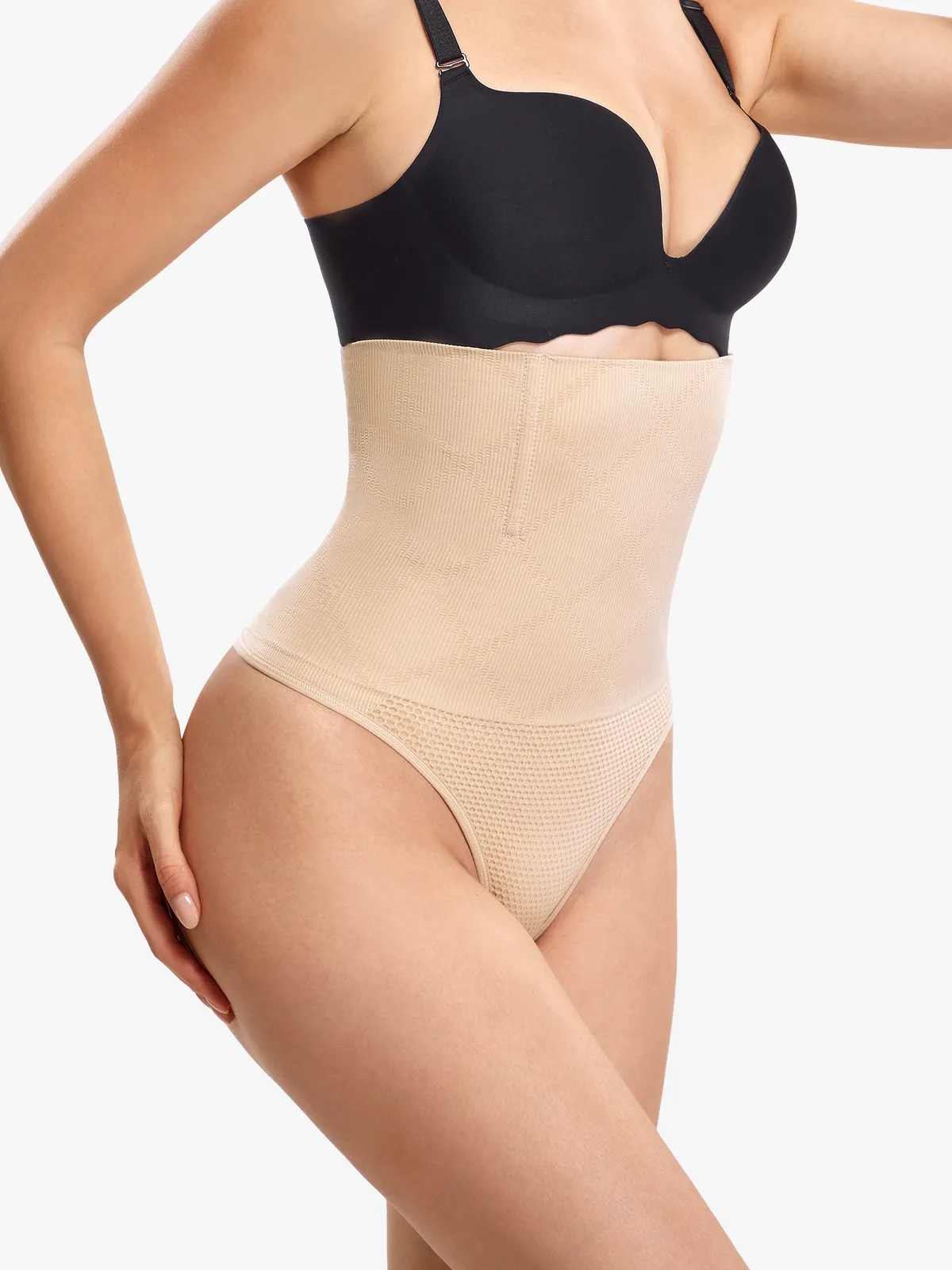 Seamless High Waist Slim Fit Thong Control Panties