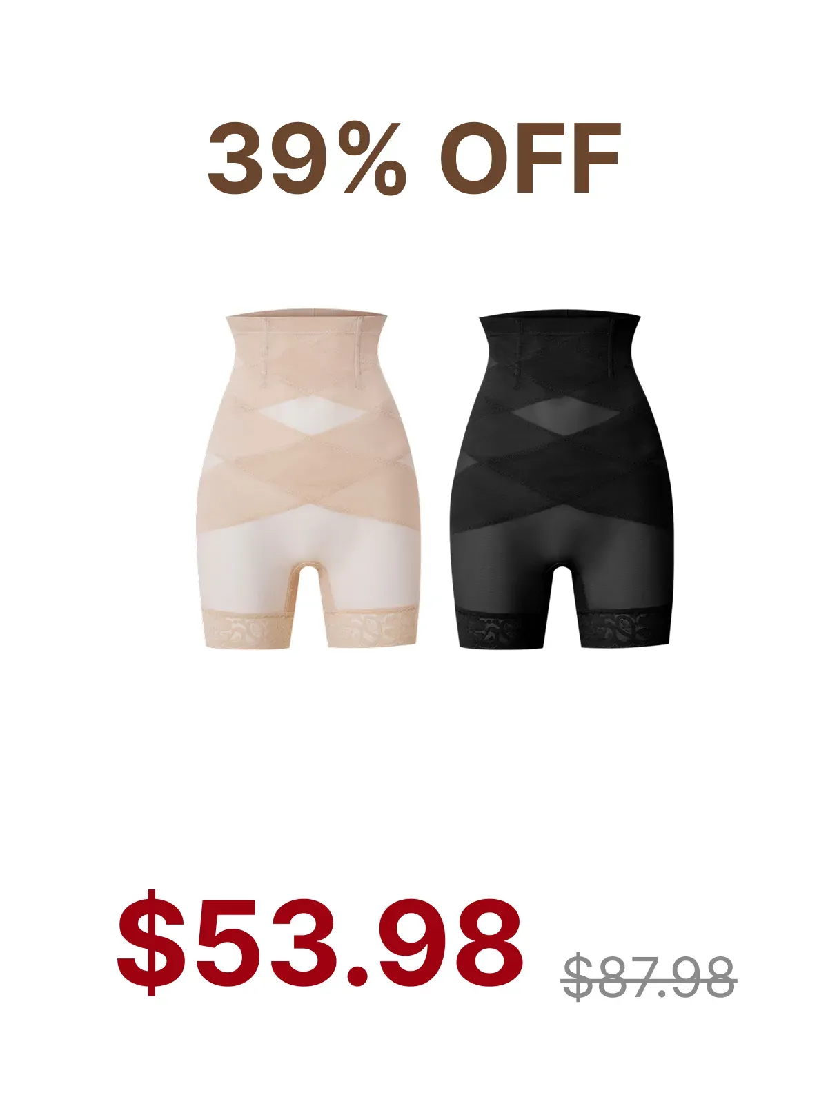 Mesh High-Waist Breathable Tummy Control  Butt Lifter Shorts Bundle
