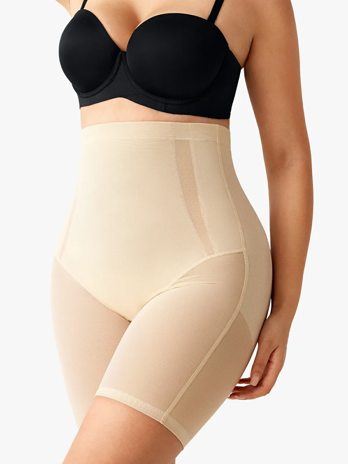 Mesh High-WaistTummy Control  Shorts